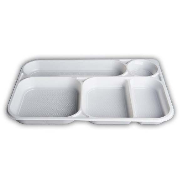 Vassoi 5 Scomparti Monouso in Plastica Professionali VMTRIS