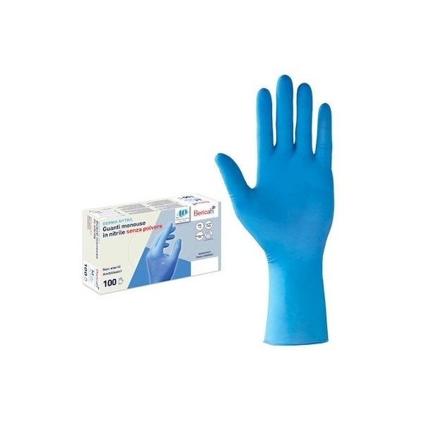 Guanti in nitrile monouso SENSINITRYL senza polvere per alimenti