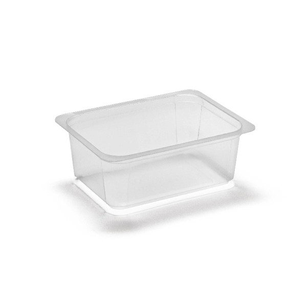 Contenitori Gastronorm 1/8 H53 R53 termosaldabili in polipropilene trasparente – 650 ml