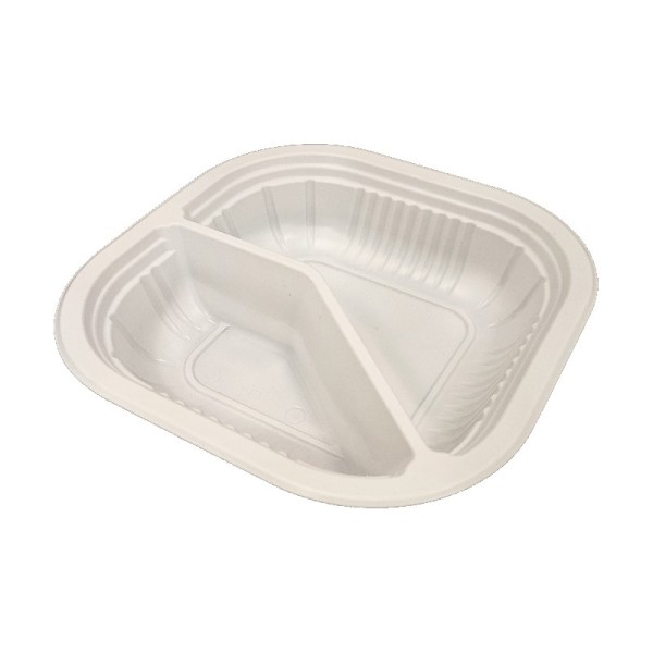 Piatti Monouso Biscomparto Compostabili Termosaldabili 180x180 H38