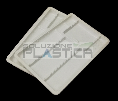 VASSOI MONOUSO IN PLASTICA PORTASTRUMENTI DENTALI ODONTOIATRIA FONDO LISCIO - Pz 400